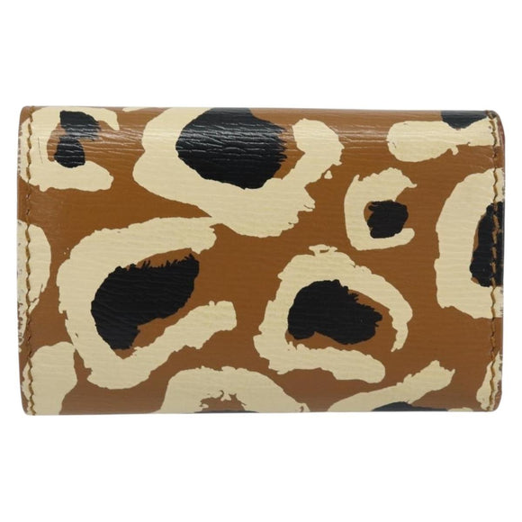 GUCCI Key Case Leather Brown Gold 354499 Auth bs31463