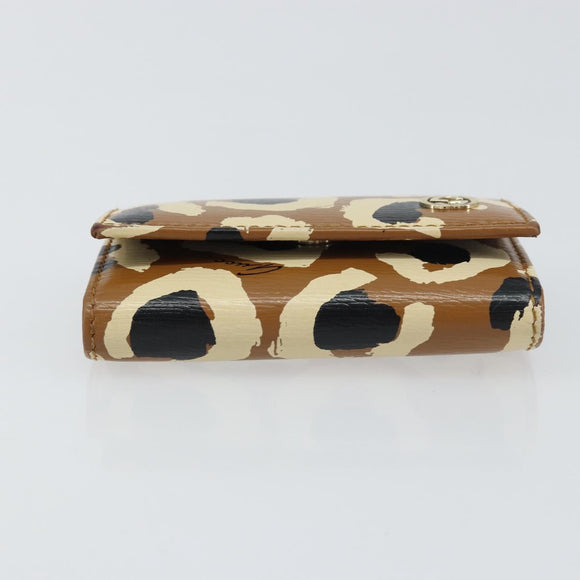 GUCCI Key Case Leather Brown Gold 354499 Auth bs31463