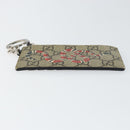 GUCCI GG Supreme Snake Coin Purse PVC Beige Silver Auth bs31464-7