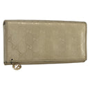 GUCCI GG implementation Long Wallet PVC Gold 224262 Auth bs31465-1
