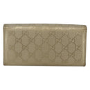 GUCCI GG implementation Long Wallet PVC Gold 224262 Auth bs31465-2