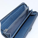 CHANEL Boy Chanel Long Wallet Lamb Skin Navy Silver CC Auth bs31466-9