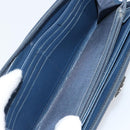 CHANEL Boy Chanel Long Wallet Lamb Skin Navy Silver CC Auth bs31466-19