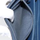 CHANEL Boy Chanel Long Wallet Lamb Skin Navy Silver CC Auth bs31466-11