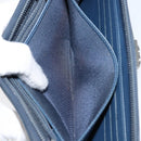 CHANEL Boy Chanel Long Wallet Lamb Skin Navy Silver CC Auth bs31466-22