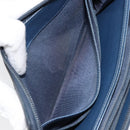 CHANEL Boy Chanel Long Wallet Lamb Skin Navy Silver CC Auth bs31466-24