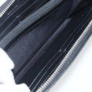 Jimmy Choo Studs Long Wallet Leather Black Silver Auth bs31467-19