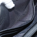 Jimmy Choo Studs Long Wallet Leather Black Silver Auth bs31467-20