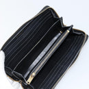 SAINT LAURENT Long Wallet Leather Black Gold Auth bs31468-14