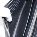 SAINT LAURENT Long Wallet Leather Black Gold Auth bs31468-17