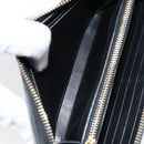 SAINT LAURENT Long Wallet Leather Black Gold Auth bs31468-18