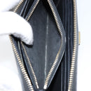 SAINT LAURENT Long Wallet Leather Black Gold Auth bs31468-20