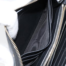 SAINT LAURENT Long Wallet Leather Black Gold Auth bs31468-22