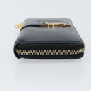 SAINT LAURENT Long Wallet Leather Black Gold Auth bs31468-5