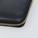 SAINT LAURENT Long Wallet Leather Black Gold Auth bs31468-8