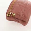 Christian Dior Canage Pouch Lamb Skin Pink Gold Auth bs31470SAV-13