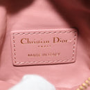 Christian Dior Canage Pouch Lamb Skin Pink Gold Auth bs31470SAV-14