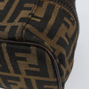FENDI Zucca Canvas Pouch Pouch Black Brown Auth bs31471-12