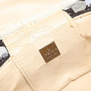 FENDI Zucca Canvas Pouch Pouch Black Brown Auth bs31471-16