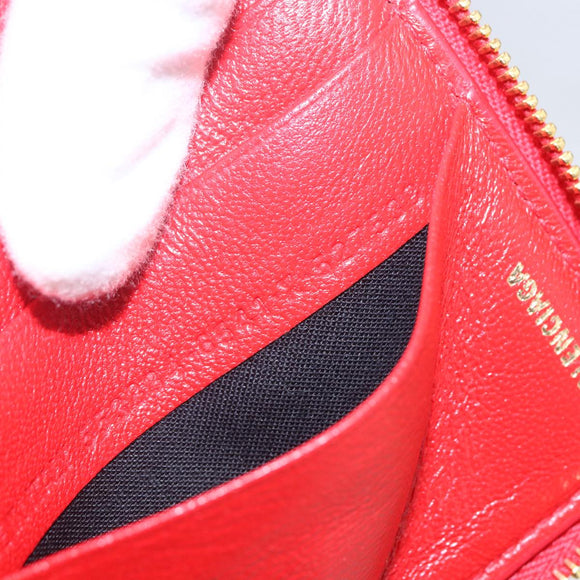 BALENCIAGA Long Wallet Enamel Red 553884 Auth bs31472
