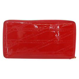 BALENCIAGA Long Wallet Enamel Red 553884 Auth bs31472 - 0