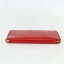 BALENCIAGA Long Wallet Enamel Red 553884 Auth bs31472-6