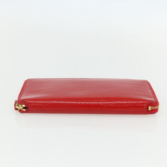 BALENCIAGA Long Wallet Enamel Red 553884 Auth bs31472