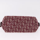 Christian Dior Trotter Canvas Pouch Red Silver Auth bs31473-10