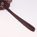 Christian Dior Trotter Canvas Pouch Red Silver Auth bs31473-15