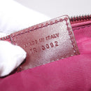 Christian Dior Trotter Canvas Pouch Red Silver Auth bs31473-20