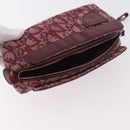 Christian Dior Trotter Canvas Pouch Red Silver Auth bs31473-7