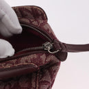 Christian Dior Trotter Canvas Pouch Red Silver Auth bs31473-8