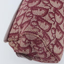 Christian Dior Trotter Canvas Pouch Red Silver Auth bs31473V-11