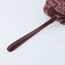 Christian Dior Trotter Canvas Pouch Red Silver Auth bs31473V-12