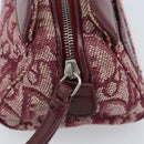Christian Dior Trotter Canvas Pouch Red Silver Auth bs31473V-13