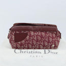 Christian Dior Trotter Canvas Pouch Red Silver Auth bs31473V-19
