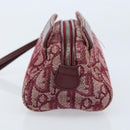Christian Dior Trotter Canvas Pouch Red Silver Auth bs31473V-4