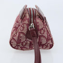 Christian Dior Trotter Canvas Pouch Red Silver Auth bs31473V-5