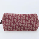 Christian Dior Trotter Canvas Pouch Red Silver Auth bs31473V-7