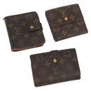 LOUIS VUITTON Monogram Wallet 3 Set LV Auth bs31474-1