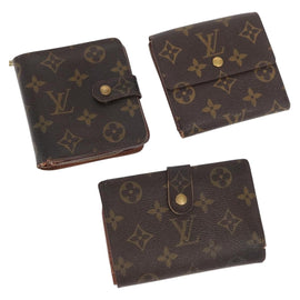 LOUIS VUITTON Monogram Wallet 3 Set LV Auth bs31474