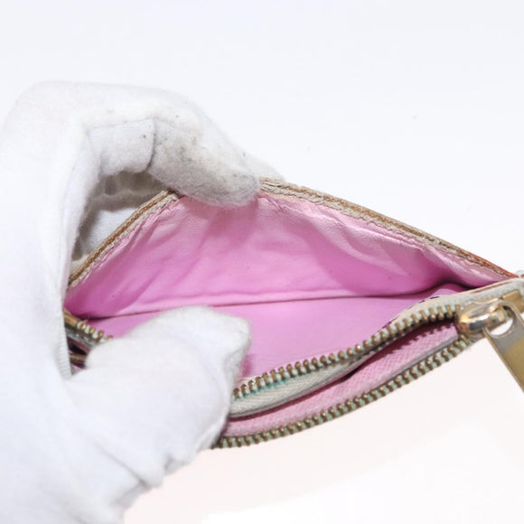 LOUIS VUITTON Monogram Multicolor Key Case 2 Set White LV Auth bs31475