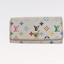 LOUIS VUITTON Monogram Multicolor Key Case 2 Set White LV Auth bs31475-11