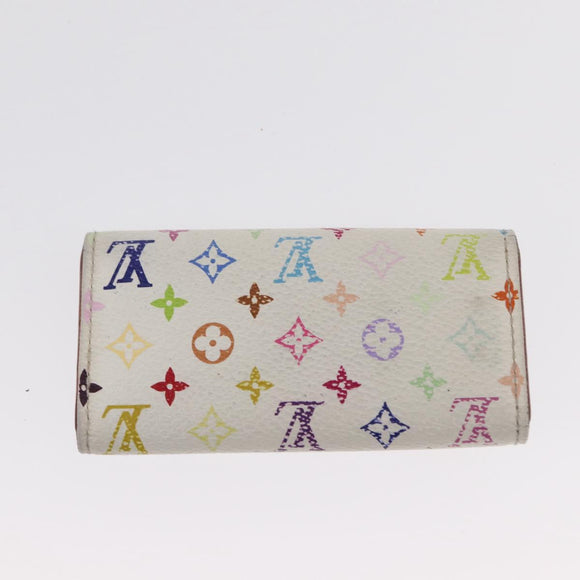 LOUIS VUITTON Monogram Multicolor Key Case 2 Set White LV Auth bs31475