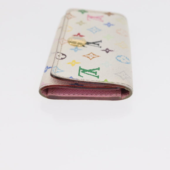 LOUIS VUITTON Monogram Multicolor Key Case 2 Set White LV Auth bs31475