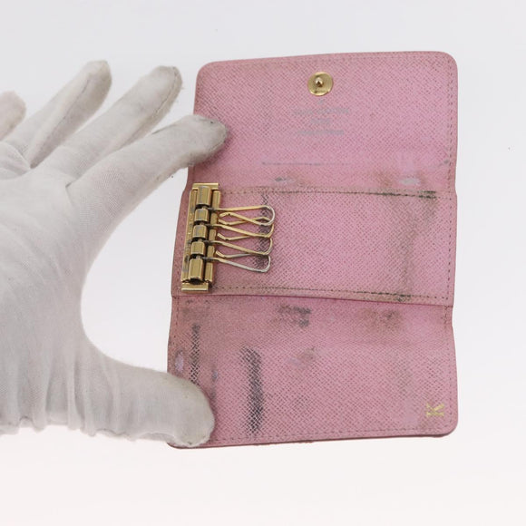 LOUIS VUITTON Monogram Multicolor Key Case 2 Set White LV Auth bs31475