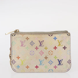 LOUIS VUITTON Monogram Multicolor Key Case 2 Set White LV Auth bs31475 - 0