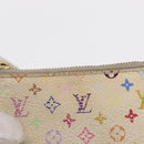 LOUIS VUITTON Monogram Multicolor Key Case 2 Set White LV Auth bs31475-8