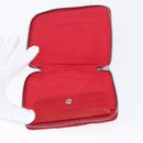 HERMES Wallet Canvas Leather 3 Set Brown Orange gray Auth bs31477-17