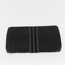 HERMES Wallet Canvas Leather 3 Set Brown Orange gray Auth bs31477-19